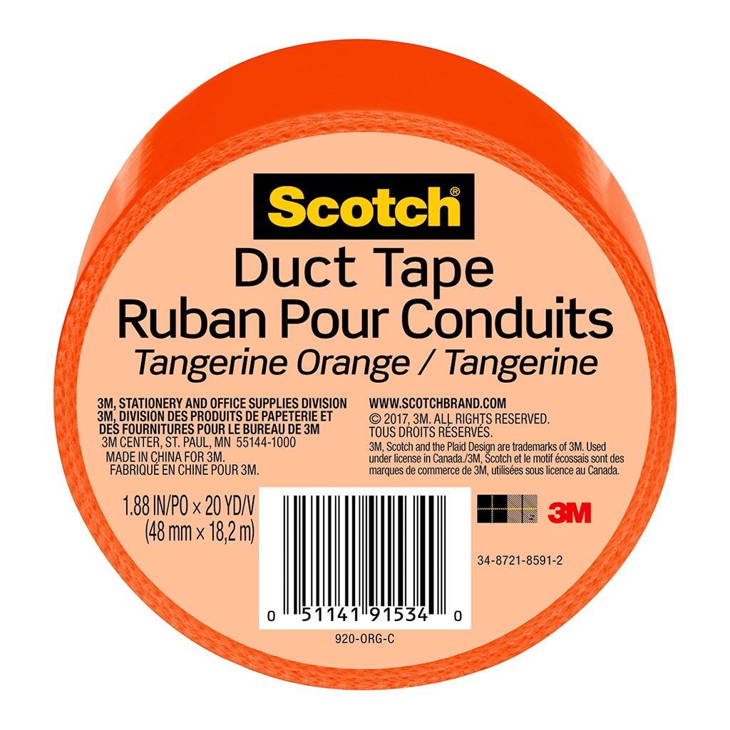 Scotch Duct Tape 920-ORG 48mm x 18.2m Tangerine Orange